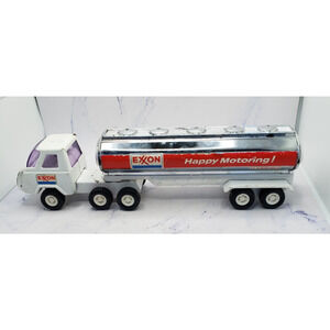 Buddy L Exxon Road Service Oil Tanker Vintage Diecast Truck and Trailer